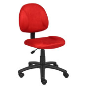 Boss Red Microfiber Deluxe Posture Chair, B325-RD